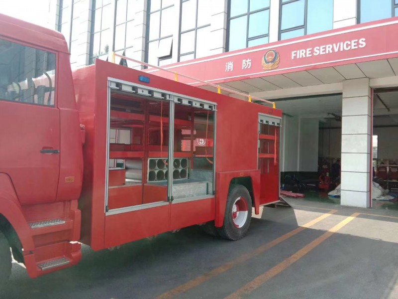 东营我公司给本地消防大队改装消防上装系统